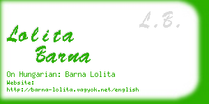 lolita barna business card